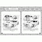 HOT WHEELS COLOURING Spot the Difference + รถแข่งพร้อมแท่นยิง